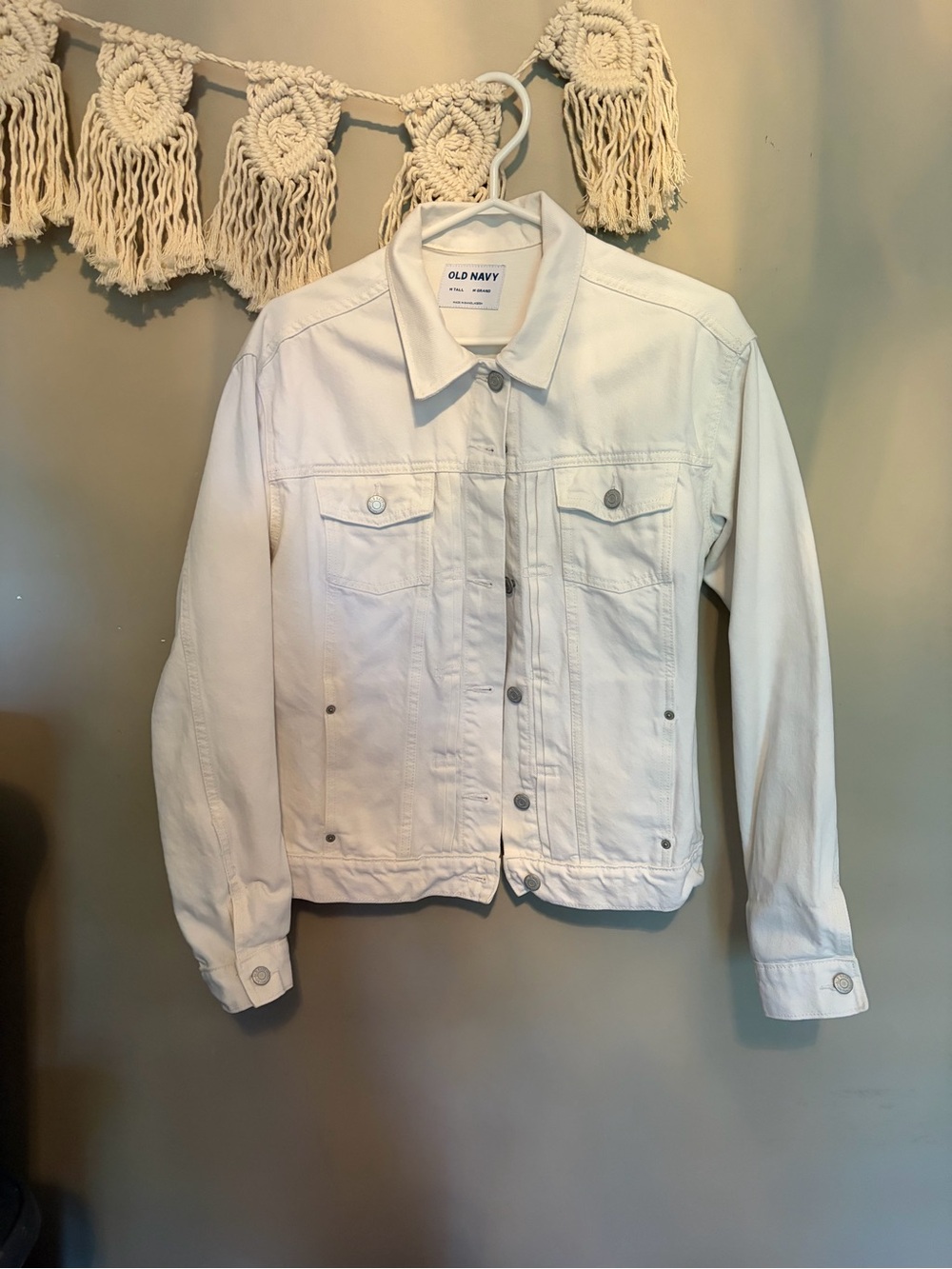 Old Navy White Women's Denim Jean Jacket